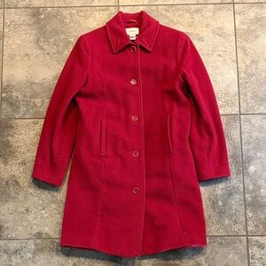 L.L. Bean Vintage Authentic Women's Vibrant Red Trench Coat